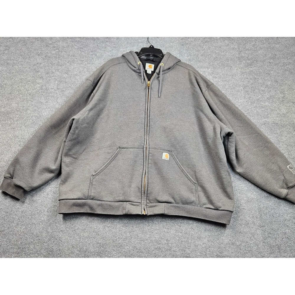 Carhartt Rain Defender Paxton Zip Hoodie Gray Mens 4XL 100632-026 Heavyweight